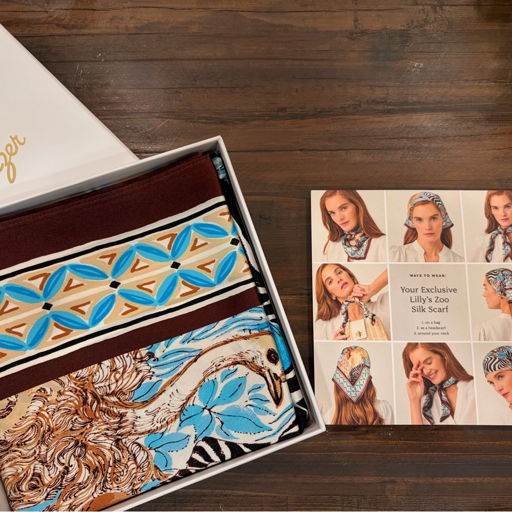 Lilly Pulitzer Silk Scarf in “Lilly’s  Zoo”